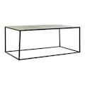 Miniatyrbillede 1 af 4: Sofabord - vare hjem - moderne stil grå, sort træ, aluminium - metal - 111,7 cm