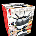 Pikkukuva 2 / 4: Sähköinen fondue-setti - ALPINA - Deluxe Cook - 800W - 2L Non-stick Caquelon - 6 ruostumatonta terästä haarukkaa Svart