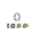 Miniatyrbild 1 av 2: Bricka - GENERISK - Uni.Ie Din 125a 10 - Zink - Flat - Box 250