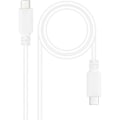 Miniatyrbillede 1 af 2: NANOCABLE 10.01.2301-W- USB-C til USB-C 3A-kabel, til mobiltelefoner, tablets, bærbare computere osv. USB