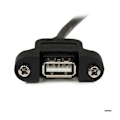Pikkukuva 1 / 3: Paneeliasennus USB 2.0 -kaapeli - STARTECH - 30 cm - Musta