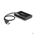 Miniatyrbild 3 av 3: USB-adapter till dubbel DisplayPort - StarTech.com - USB 3.0 - 4K 60 Hz - 2 DP-portar - Svart