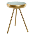 Miniatyrbillede 1 af 3: Sidebord - Blålakeret metal - 43 x 43 x 61 cm