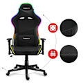 Pikkukuva 3 / 4: Gaming Tuoli HUZARO Force 6.2 - Musta - Ergonominen - RGB - Korkeussäädettävä - Kallistettava Lanneru supportti svart