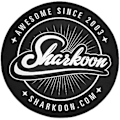 Miniatyrbillede 1 af 2: Rund gulvmåtte til spillestol - SHARKOON - Sort - Moderne - Indendørs Svart vit