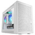 Miniatyrbillede 1 af 5: Mars Gaming MC-XPS, Ultra-Compakt MicroATX Gaming Kabinet, Hærdet Glas + Mesh, FRGB 120mm Blæser, Hvid