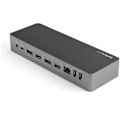 Pikkukuva 1 / 3: Startech 2 x 4K universaalinen kannettavan tietokoneen telakointiasema USB-C-USB 3.0 100W PD musta Mukautus PC Kaksois DP, kaksois HDMI tai DP + HDMI
