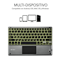 Miniatyrbillede 2 af 4: Teclado Compacto Inalámbrico af Bluetooth Subblim Touchpad Smart Blacklit/Gråblå