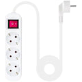 Miniatyrbild 2 av 2: NANOCABLE 10.38.0003 Power Strip - 3 uttag med strömbrytare - 1,4 m - Vit Vit