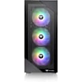 Miniatyrbillede 4 af 6: Mid Tower PC-taske uden strømforsyning - THERMALTAKE View 200 TG ARGB (Sort) - ATX/Micro ATX - 3x120mm A-RGB - USB 3.0/2.0 - Hærdet glas
