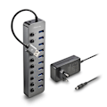 Miniatyrbillede 4 af 5: USB 3.0 Hub - NGS - IHUB 10 - 10 porte - 5 Gbps - Plug & Play - Sort