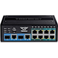 Miniatyrbild 2 av 4: Switch - Ethernet-nav - Trendnet-injektor - TI-BG104 - Switch 10-portar Industrial Gbit PoE++ Din-Rail