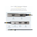 Pikkukuva 2 / 3: Moniporttinen USB-C-adapteri - STARTECH - 104B-USBC-MULTIPORT - HDMI 4K 60Hz - 3 USB-porttia - 100W Power Delivery