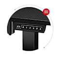 Miniatyrbillede 2 af 4: Bureau Højdejusterbart - HUZARO - HERO 8.2 - Sort - Elektrisk - Ergonomisk Svart