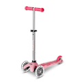 Miniatyrbillede 4 af 6: Trottinette - Mikro Mobilitet - Mini Micro Deluxe Glow LED Plus - Rosa - 3 hjul - 1,95 kg Lyserød