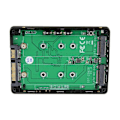 Pikkukuva 3 / 3: Kaksoismuunnin M.2 SATA 2,5" RAID - STARTECH - 6 Gb/s - musta ja hopea