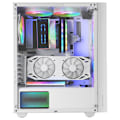 Miniatyrbillede 4 af 4: Gaming chassis ATX - Mars Gaming - MC-AIR - 4 FRGB 120mm blæsere - Mesh frontpanel - Hærdet glas hvid