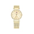Miniatyrbillede 1 af 2: Tommy Hilfiger - 1782507 - Analog ur med kvartsbevæget for kvinder med milanesisk armbånd i forgyldt rustfrit stål -