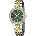 Miniatyrbillede 1 af 2: Dameur - FESTINA - F16868/4 - Kasse i rustfrit stål 316L - Armbånd i rustfrit stål - Grøn farve