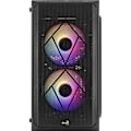 Miniatyrbild 2 av 4: PC-fodral - AEROCOOL - CS-107-A V2 - Fodral utan strömförsörjning - Minitorn - Micro-ATX-format - Svart (ACCS-PC14032.11)