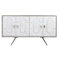 Miniatyrbild 4 av 4: Sideboard - Guldgrå - Vit metall - Mangoträ