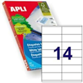 Pikkukuva 3 / 3: Apli Notebook - 1275 - Tarrat 105 X 40 mm 100 Paneelia Valkoinen