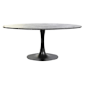Miniatyrbillede 1 af 4: Spisebord - Sort marmor - 180x100x76cm - Metal