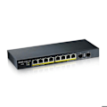 Miniatyrbillede 2 af 3: Switch - Zyxel - GS1900-10HP - 8 porte LAN - PoE - Uden ventilator