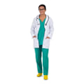 Miniatyrbillede 1 af 2: Kostume Læge - Ikke specificeret - Grøn Uniform - Kvinde - Voksen - Multifarvet Flerfärgad XL