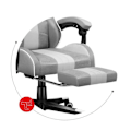 Miniatyrbillede 3 af 4: Gaming stol HUZARO FORCE 4.7 Hvid - Ergonomisk - Justerbar - Fodstøtte Vit grå