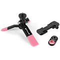Miniatyrbild 2 av 2: Mini Tripod Kit - TALIUS - tal-tri01-pin - Selfie-knapp - Smartphone Adapter - Rosa färg