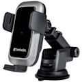 Miniatyrbillede 1 af 3: Verbatim FWC-03 Pro Qi Fast Trådløs Biloplader USB Induktiv Ladestation Sort Svart