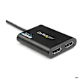 Pikkukuva 2 / 3: USB-adapteri kaksinkertaiseen DisplayPortiin - StarTech.com - USB 3.0 - 4K 60 Hz - 2 DP-porttia - Musta