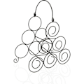 Miniatyrbillede 1 af 2: Flaskeholder - VERSA - Sort krom - 6 flasker - Metal - Mål 32x16,5x27,5 cm Svart