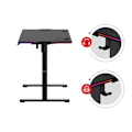 Pikkukuva 3 / 4: Työpöytä Säädettävä - HUZARO - HERO 8.2 - LED RGB - Ergonominen - 120x60cm