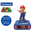 Miniatyrbillede 2 af 5: Digital vækkeur med natlys LEXIBOOK - Super Mario - 3D lysende og lydende - Blå og rød - Barn Blå