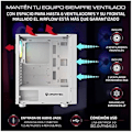 Pikkukuva 2 / 2: Nfortec - CAELUM Mid Tower Gaming PC -kotelo (ATX), mukana 3 x 120 mm ARGB-tuulettimet, etusäleikkö, karkaistu lasisivut, valkoinen