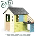 Miniatyrbillede 4 af 6: Smoby Life - Smuk Hus + Sommerkøkken - Grillplade og Vask - 17 tilbehør - Genbrugsmateriale - Fra 2 År