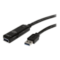Miniatyrbild 2 av 2: 5 m aktiv USB 3.0 förlängningskabel - STARTECH - Strömadapter ingår - Svart