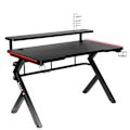 Miniatyrbillede 1 af 4: Bureau gaming HUZARO HERO 5.0 LED RVB - 120x60x69,5cm, Drikkurv, Hovedtelefonholder, PC-bureau, Ergonomisk, PC gaming sort