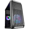 Miniatyrbillede 1 af 4: Mars Gaming MC-S2 RGB Mini Tower Micro ATX PC taske med glaspanel - sort - TU