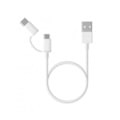Pikkukuva 2 / 2: Xiaomi Mi 2-in-1 USB-kaapeli - Micro USB & Type C Combo - 0,3m - Nopea lataus - Musta (Blister) Valkoinen