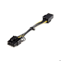 Miniatyrbillede 1 af 2: Strømadapterkabel - STARTECH - PCI Express - 6 pins til 8 pins - 15 cm - Gul