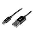 Pikkukuva 1 / 2: Lightning-kaapeli USB:lle 1m - STARTECH - USBLT1MB - Synkronointi ja lataus - Kaksoiseristys - Musta
