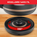 Miniatyrbillede 4 af 6: Bouilloire électrique INCLUDEO 1 L, Nem praktisk brug, Ergonomisk håndtag KI533811 Svart