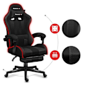 Pikkukuva 3 / 4: Peli tuoli - HUZARO - Force 4.7 RGB verkko - LannerSupportti - Jalkatuki - Pään tuki svart