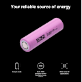 Miniatyrbillede 2 af 4: Piles Greencell - 20GC18650NMC26 - Green Cell husholdningsbatteri genopladeligt batteri 18650 lithium-ion (Li-Ion) ()