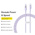 Pikkukuva 3 / 6: USB-C - Lightning-kaapeli, Nopea Lataus 20W, 2m - Baseus Gem (P10373001511-01) - Nebula Purple