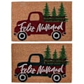 Miniatyrbillede 1 af 2: Dørmåtte - DKD HOME DECOR - Flerfarvet - PVC og kokosfiber - 60 x 40 cm - Rektangulær Flerfärgad