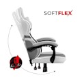 Miniatyrbillede 2 af 4: Gaming Stol HUZARO FORCE 4.4 Hvid Stof - Ergonomisk - Justerbar - Drejelig Vit grå